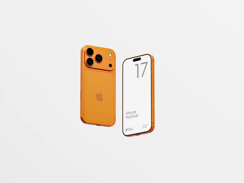 Cosmic Orange iPhone 17 Pro Max floating in mid-air