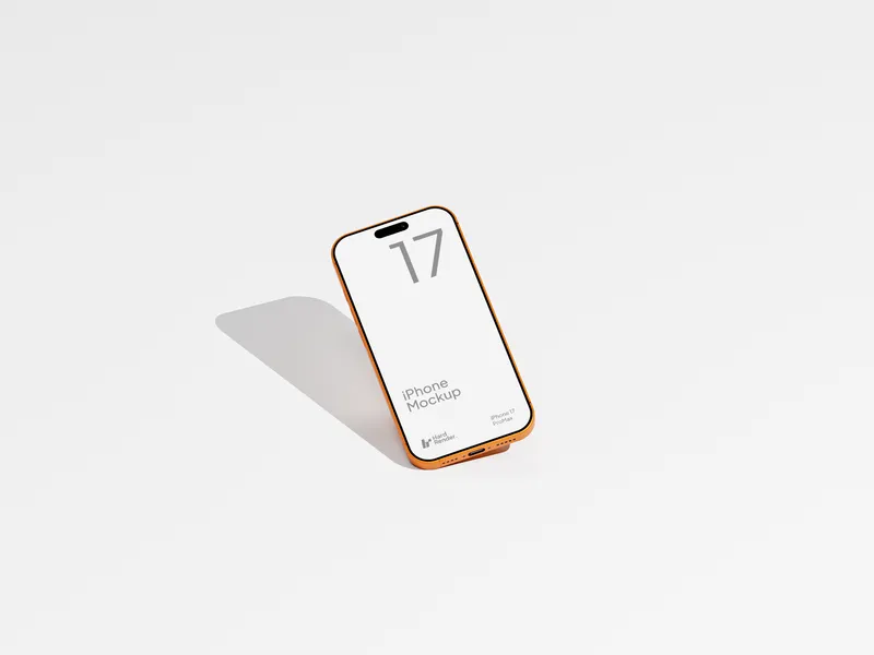Cosmic orange iPhone 17 Pro Max at an angle