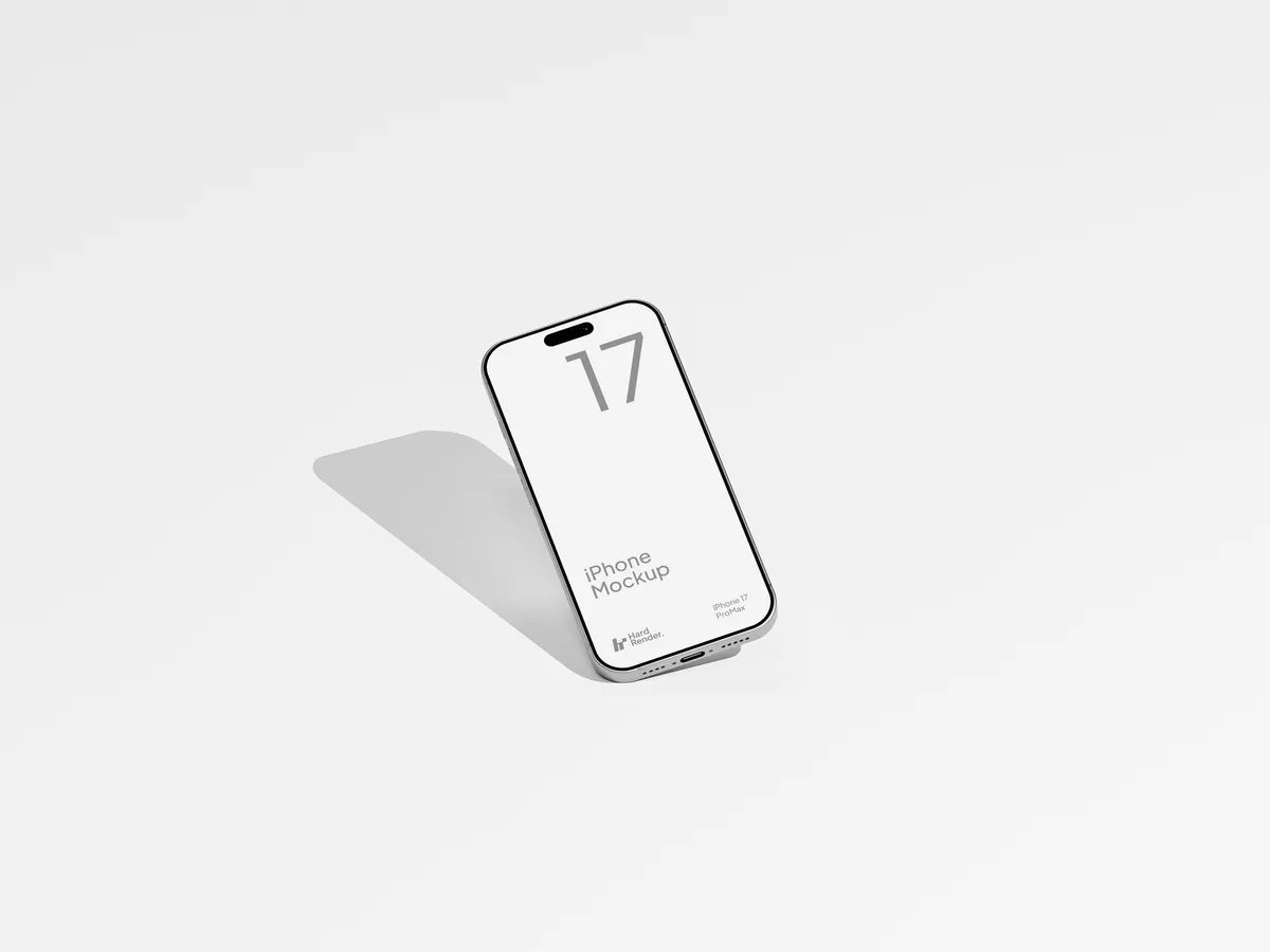 Silver iPhone 17 Pro Max at an angle