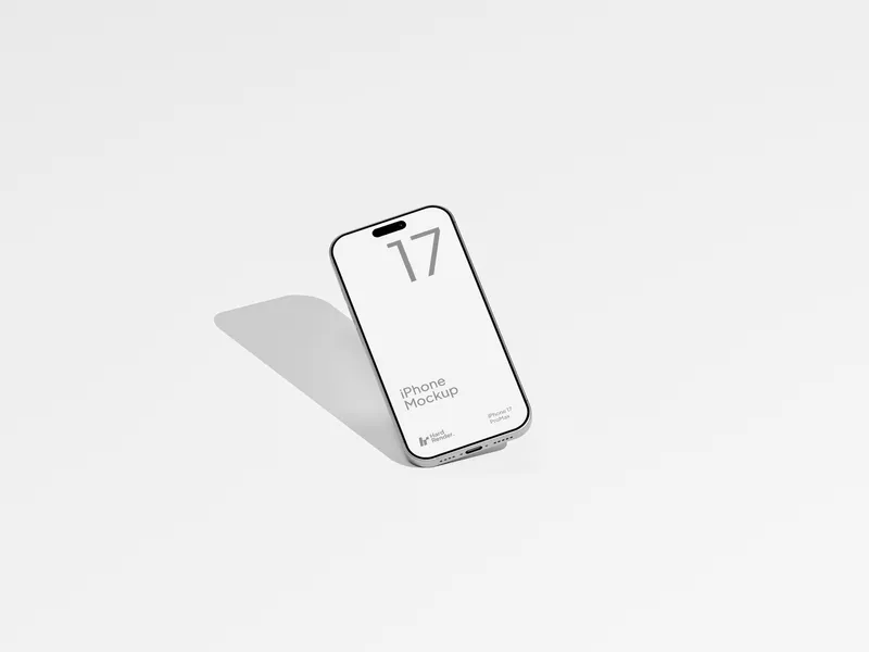Silver iPhone 17 Pro Max at an angle